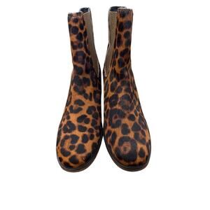 Boden Calf Hair Cheeta Print Brown Pull On Calf Boot Sz 42